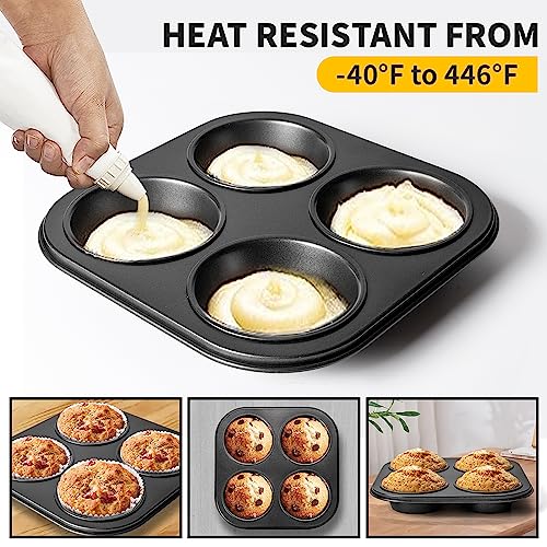 Yomvzake Air Fryer Muffin Pan, 2 Pack Cupcake Molds for Air Fryer Toaster Oven, Nonstick Cupcake Baking Pan for Counter Top Oven Small Oven - Image 5
