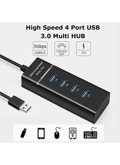 DAREU USB 3.0 HUB 4 Port Multi HUB Splitter Expansion for Desktop PC Laptop High Speed 5Gbps 30cm Cable With LED indication With Fuse to protect all devices  - Image 2