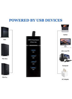 DAREU USB 3.0 HUB 4 Port Multi HUB Splitter Expansion for Desktop PC Laptop High Speed 5Gbps 30cm Cable With LED indication With Fuse to protect all devices  - Image 3