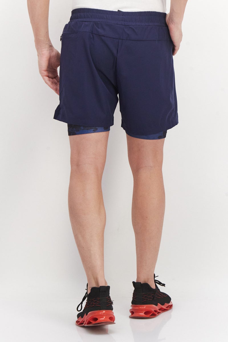 Tahari Sports Men Sportswear Fit Training Shorts, Navy Blue - Image 2