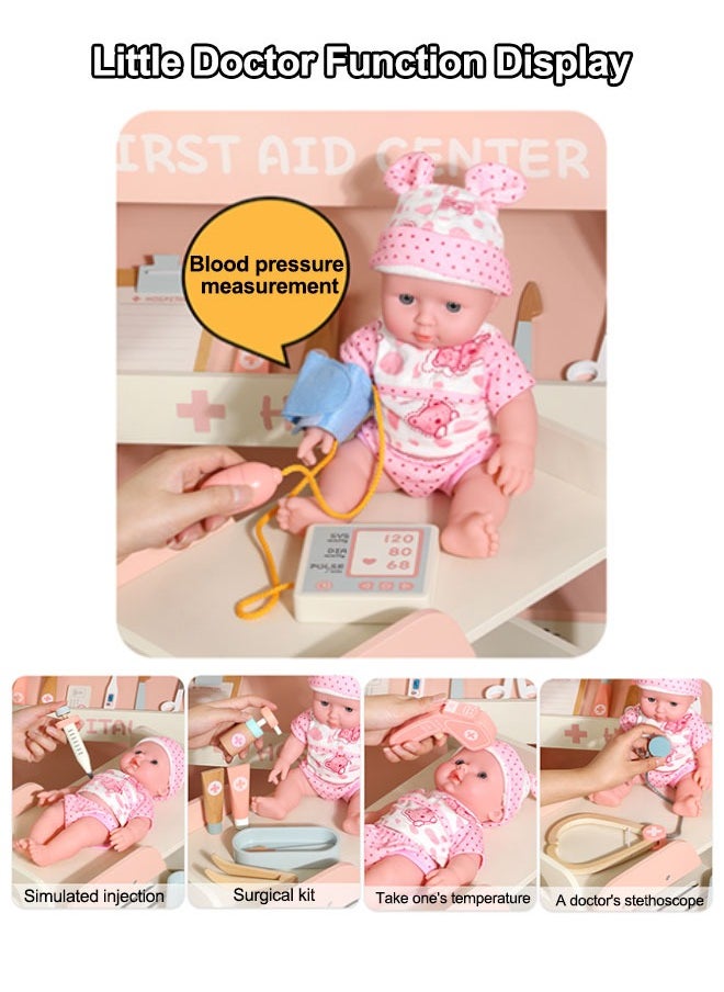 JSAITOYS Role Play Toys for Kids Simulation Emergency Center Children Pretend Doctor Set Educational First Aid Wooden Toy  - Image 5