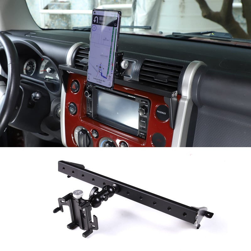 LLKUANG Car Instrument Panel Track Mobile Phone Holder Trim for Toyota FJ Cruiser 20072021 Central Control Air Vent Multifunctional Mobile Phone Holder Style 1B