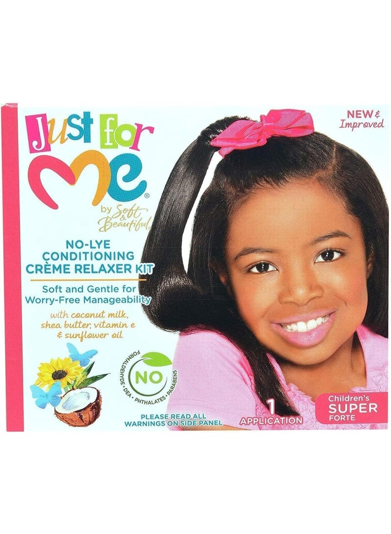 Just For Me Children’s No-Lye Conditioning Crème Relaxer Kit – Super Forte - Image 2