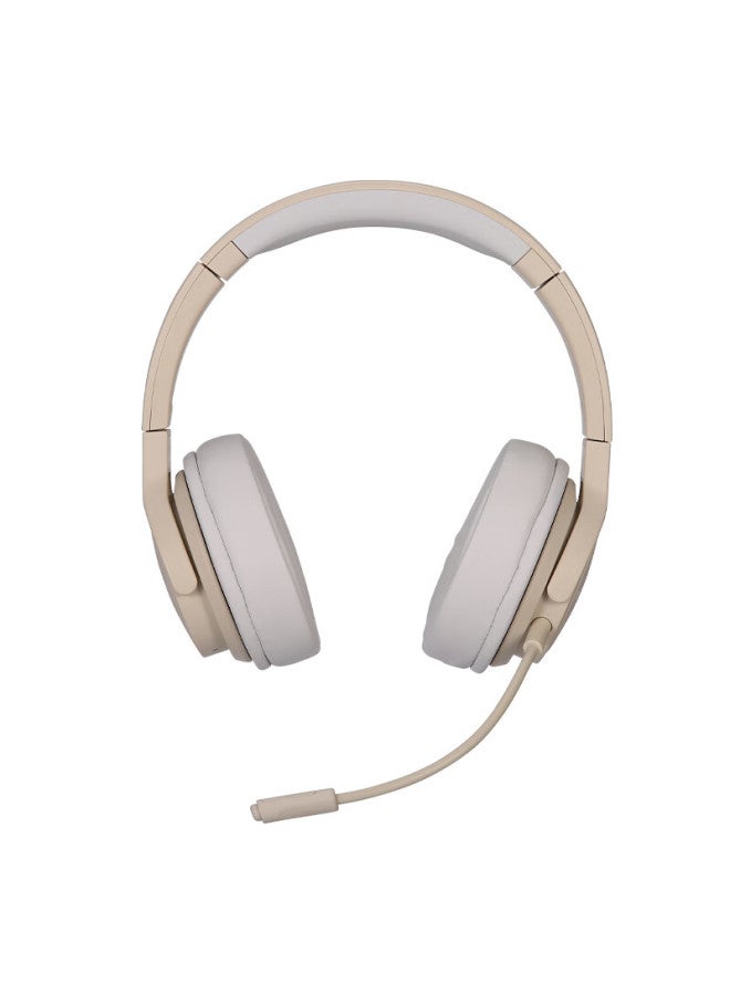 Cherry Hw 2.2 Over-ear Three-mode Wireless Bluetooth Virtual 7.1 Surround Sound Headphones With Sound Positioning, Fps Gaming Headset, All-platform Compatible, Spring Sand White - Image 4
