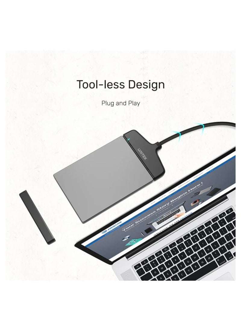 UNITEK - UNITEK SmartLink Manta C High-Speed USB-C to 2.5" SATA III External Hard Drive Adapter for SSD and HDD with Fast Data Transfer and Plug-and-Play Compatibility - Image 1