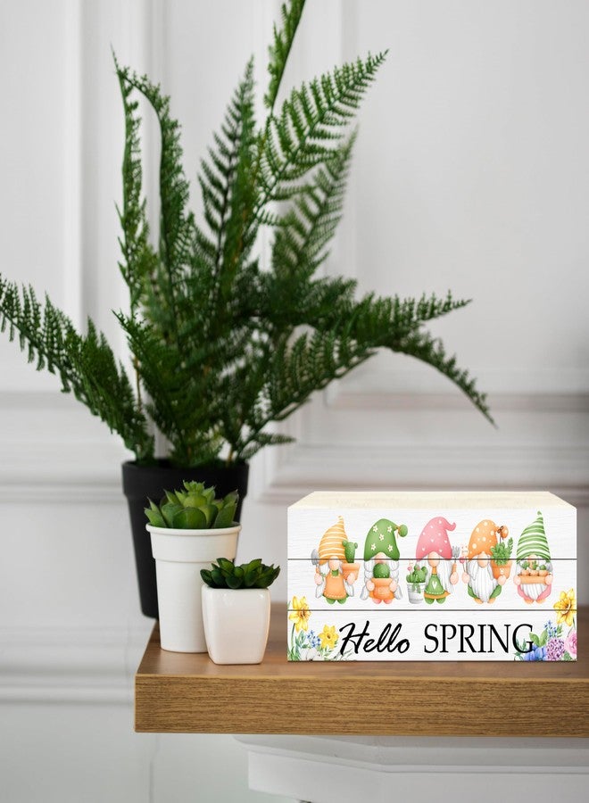 BXVRT Spring Wooden Decorative Book Stack, Spring Wildflowers Tiered Tray Decor, Spring Gnomes Faux Books Decor for Home Office Bedroom Table Shelf, Hello Spring Farmhouse Stacked Books Set Gifts -7 - Image 3