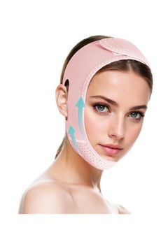 ROWMATE Double Chin Reducer, Double Chin Eliminator V Line Lifting Mask with Chin Strap for Double Chin for Women -Face Lift (Pink)  - Image 1