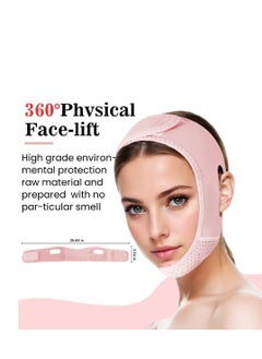 ROWMATE Double Chin Reducer, Double Chin Eliminator V Line Lifting Mask with Chin Strap for Double Chin for Women -Face Lift (Pink)  - Image 3