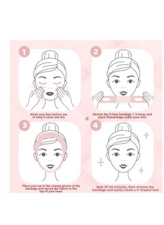 ROWMATE Double Chin Reducer, Double Chin Eliminator V Line Lifting Mask with Chin Strap for Double Chin for Women -Face Lift (Pink)  - Image 2