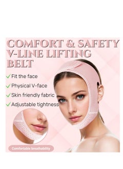 ROWMATE Double Chin Reducer, Double Chin Eliminator V Line Lifting Mask with Chin Strap for Double Chin for Women -Face Lift (Pink)  - Image 4