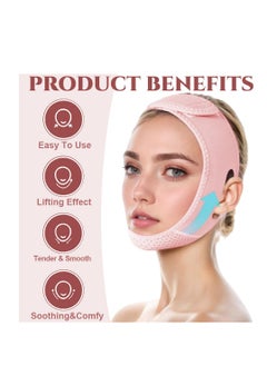 ROWMATE Double Chin Reducer, Double Chin Eliminator V Line Lifting Mask with Chin Strap for Double Chin for Women -Face Lift (Pink)  - Image 5