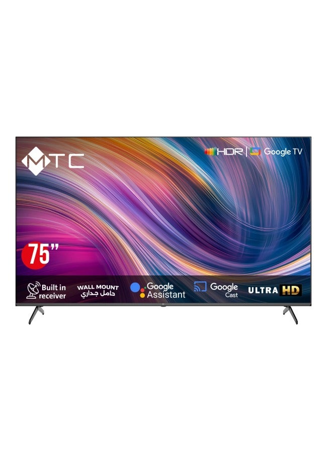 شاشة 75 بوصة GOOGLE  TV سمارت MT75UH450GO-UHD