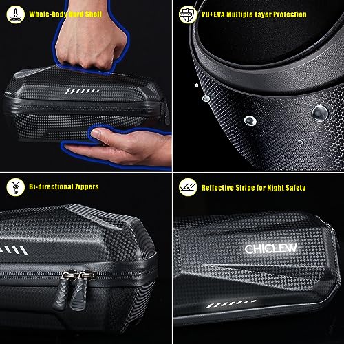 CHICLEW Portable Electric Scooter Bag, Quick Release Scooter Storage Bag with 2L Large Capacity, Waterproof Scooter Front Handlebar Bag for Carrying Phone, Wallet, Charger Tools, Repair Tools - Image 3
