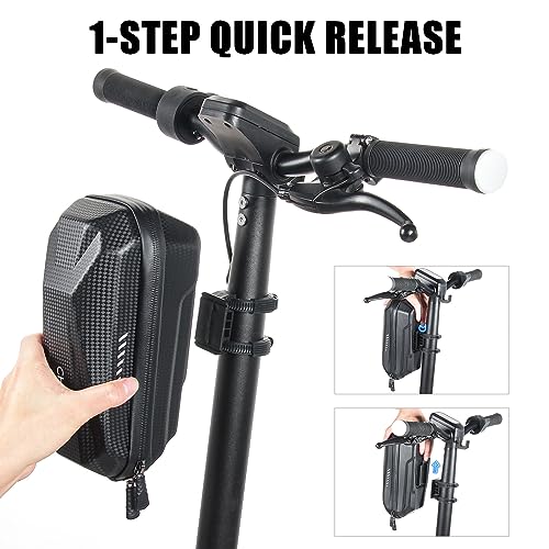 CHICLEW Portable Electric Scooter Bag, Quick Release Scooter Storage Bag with 2L Large Capacity, Waterproof Scooter Front Handlebar Bag for Carrying Phone, Wallet, Charger Tools, Repair Tools - Image 2