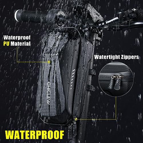 CHICLEW Portable Electric Scooter Bag, Quick Release Scooter Storage Bag with 2L Large Capacity, Waterproof Scooter Front Handlebar Bag for Carrying Phone, Wallet, Charger Tools, Repair Tools - Image 4