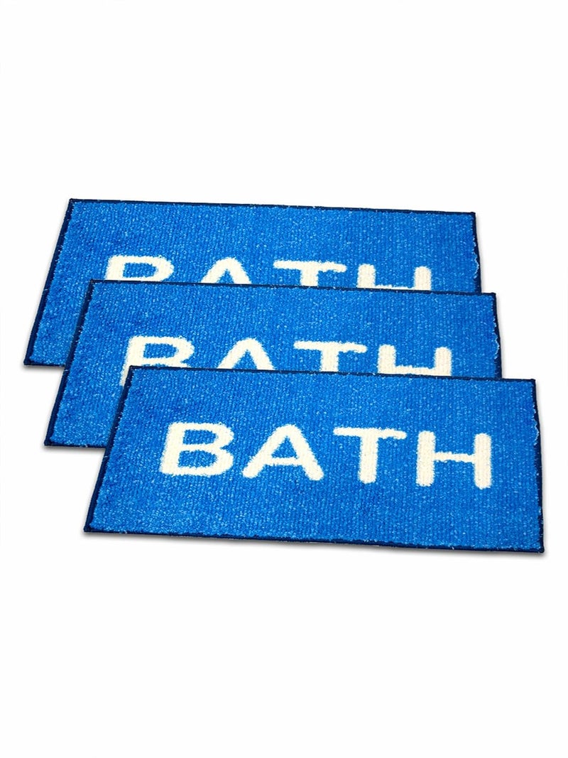 Athom Trendz Athom Living Easy Home Designer Soft Anti Slip Bath Mat 38x58 cm Pack of 3 - Image 2