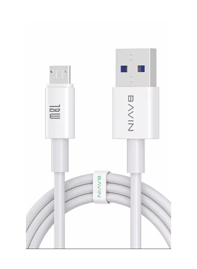 بافين كابل شحن ومزامنة بيانات ميكرو USB بقدرة 18 وات - Image 1