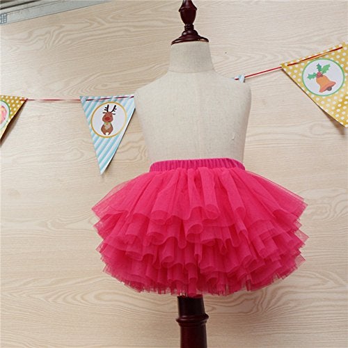 elamccor Baby Girls' Tutu Skirt Toddler 6 Layered Tulle Tutus 1-8T - Image 2