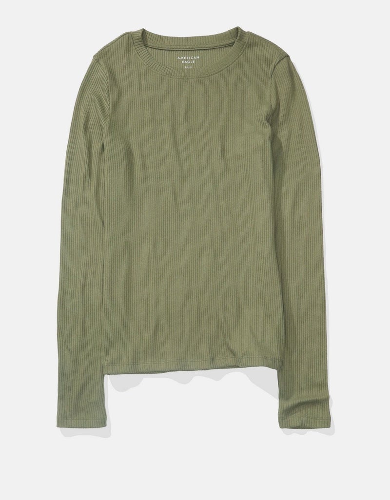 American Eagle AE Plush Long-Sleeve Tee - Image 3