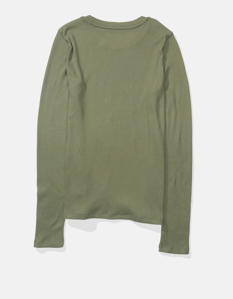 American Eagle AE Plush Long-Sleeve Tee - Image 4