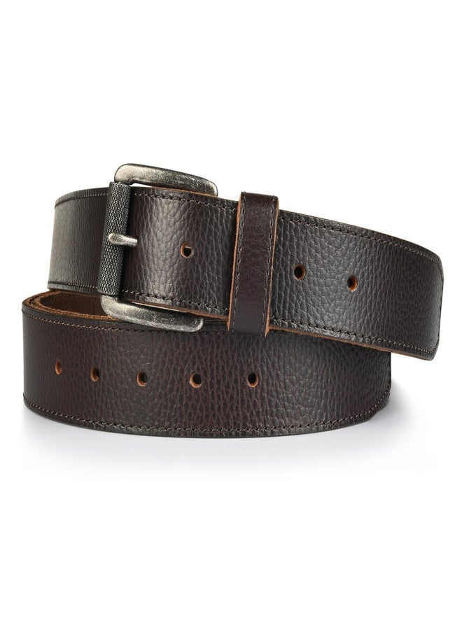 Wrangler Men's Pebble Leather Belt, 38mm Roller Buckle Casual Everyday Belt for Jeans, Gift for Men - Image 2