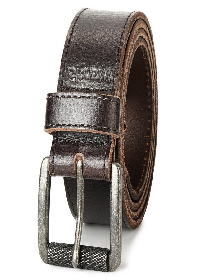 Wrangler Men's Pebble Leather Belt, 38mm Roller Buckle Casual Everyday Belt for Jeans, Gift for Men - Image 1