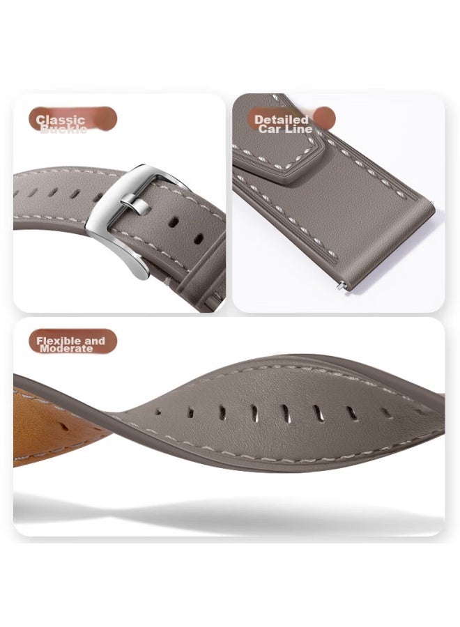 Wei Qiantu Weiqiantu Leather Watch Strap Compatible With Huawei Watch Gt4/gt5/pro/watch4pro/3pro/gt3pro, Sports Band, New Wristband, 46/48mm Dial - Image 5