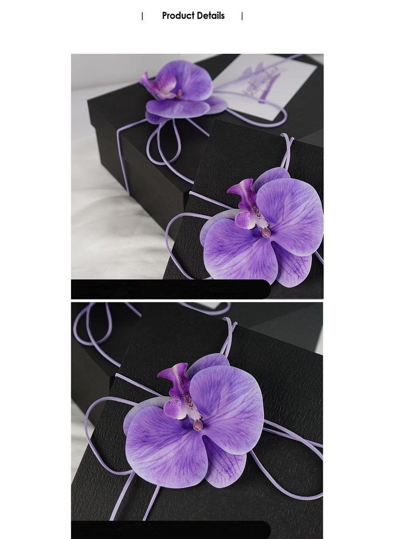 PEI  AN Luxury Black Gift Box – Elegant Handcrafted Paper Box with Butterfly Accent for Birthdays, Valentine’s & Special Occasions (Ins Style, Premium Texture)1 Pieces  - Image 5