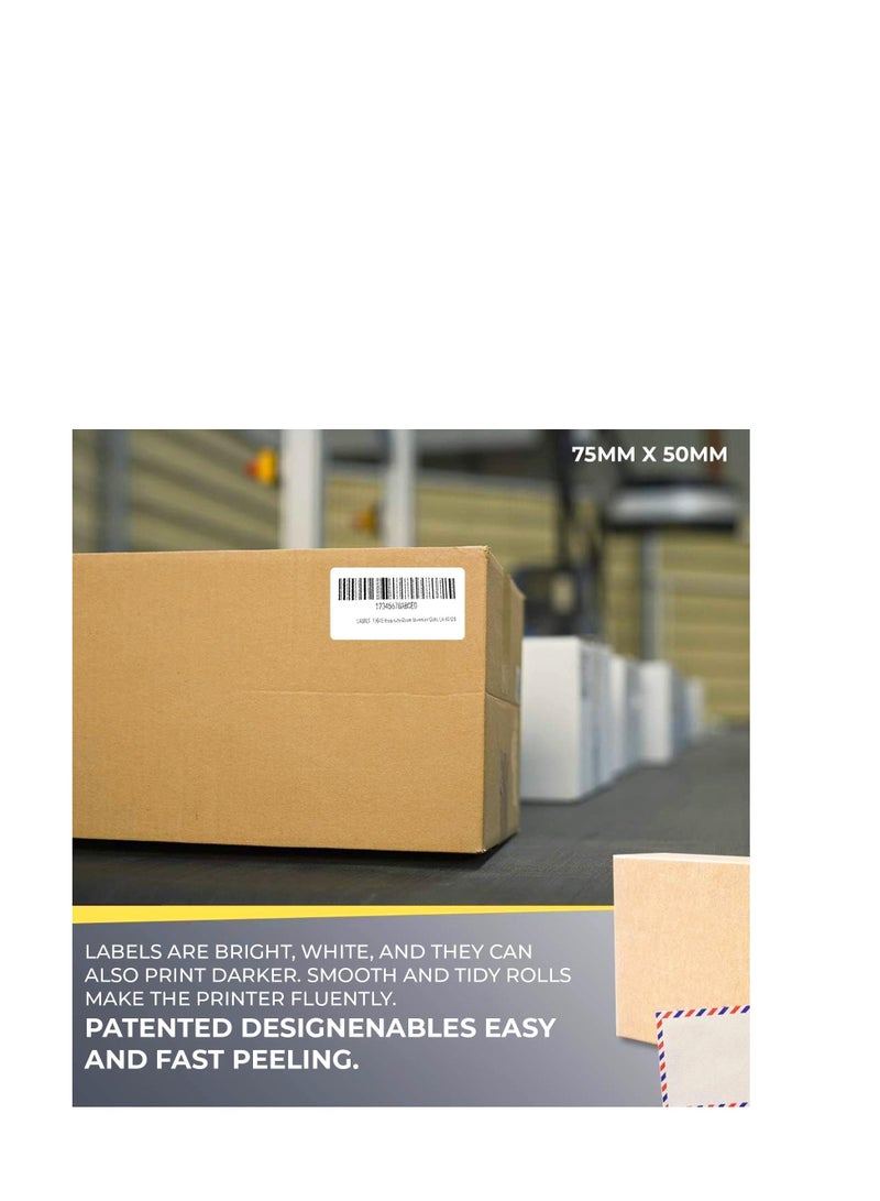 Terabyte label Thermal Transfer s 75 x 50 mm | Barcode - Thermal s - 3 Rolls; 3000 Pieces - Thermal , Address s (3 Rolls) - Image 3