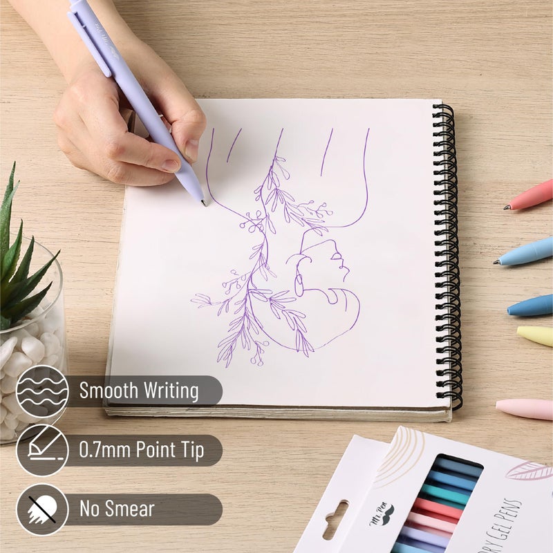 Mr. Pen- Retractable Gel Pens, 12 Pack, Fast Dry, Gel Pens Fine Point 0.7mm, Retractable Pens, Cute Pens - Image 3