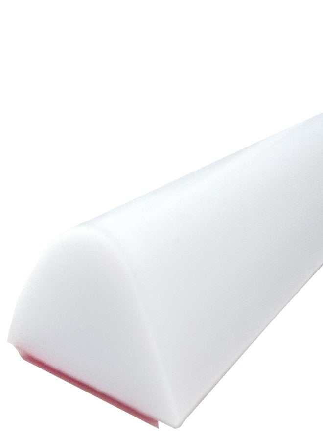 Ynotus 1/2" High Collapsible Shower Threshold Water Dam Barrier 39" Shower Water Stopper Barrier Shower Splash Guard For Walk In Shower Water Guard Suitable For Bathrooms Kitchens To Block Water Flow White - Image 1
