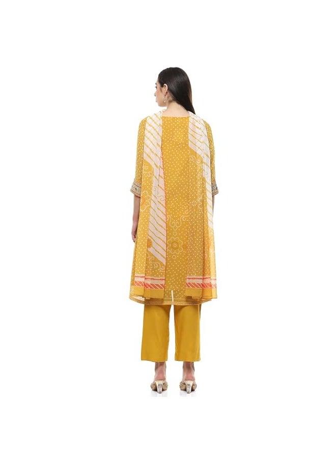 BIBA Women  Polyester  KURTA WITH PANT AND DUPATTA XL - Image 3