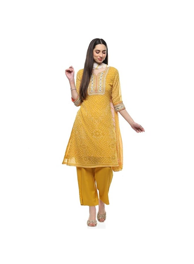 BIBA Women  Polyester  KURTA WITH PANT AND DUPATTA XL - Image 4