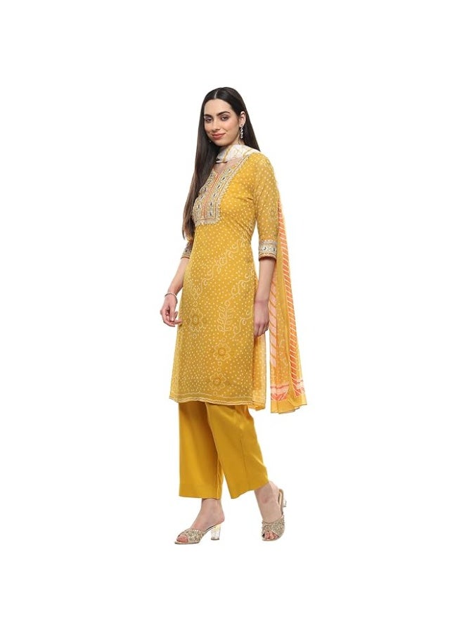BIBA Women  Polyester  KURTA WITH PANT AND DUPATTA XL - Image 1