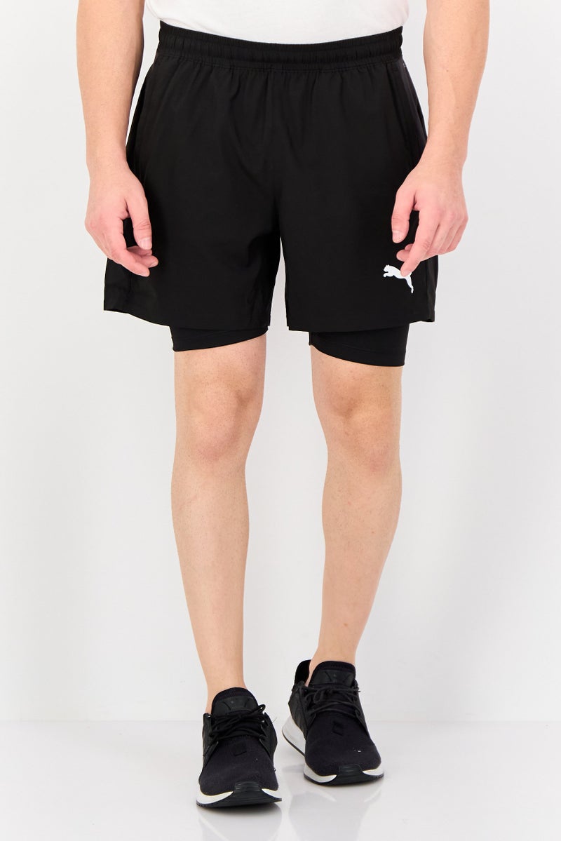 PUMA Men Sportswear Fit Drawstring 2 In One Training Shorts, Black - Image 1