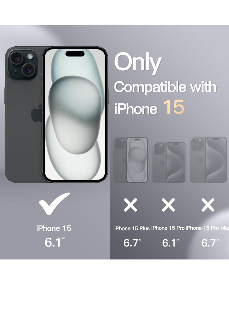 ELTRAZONE Magnetic Silicone Case for iPhone 15 6.1-Inch, Compatible with MagSafe, Phone Cover with Camera Lens Full Protection (Black) - Image 2