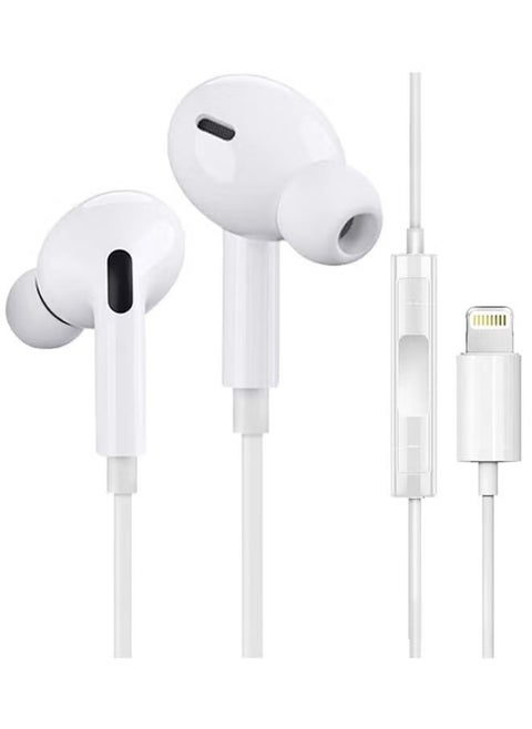 Earbuds/Headphone with Lightning Connector(Built-in Microphone & Volume Control) in-Ear Stereo Headphones Headset Compatible with iPhone14/SE/11/X/8 7-All iOS System[Apple MFi Certified]Plug and play