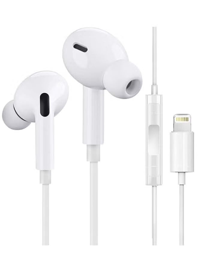 شوبي Earbuds/Headphone with Lightning Connector(Built-in Microphone & Volume Control) in-Ear Stereo Headphones Headset Compatible with iPhone14/SE/11/X/8 7-All iOS System[Apple MFi Certified]Plug and play 