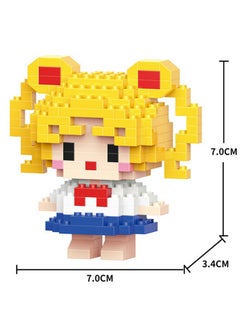LELE BROTHER 2 Packs Sailor Moon Series Building Bricks Set, Cartoon Bricks Set, Classic Mini Building Bricks, DIY Block Building Set Suitable for Boys and Girls Aged 14 and Up (2 Sets, 409 Pcs in Total)  - Image 3