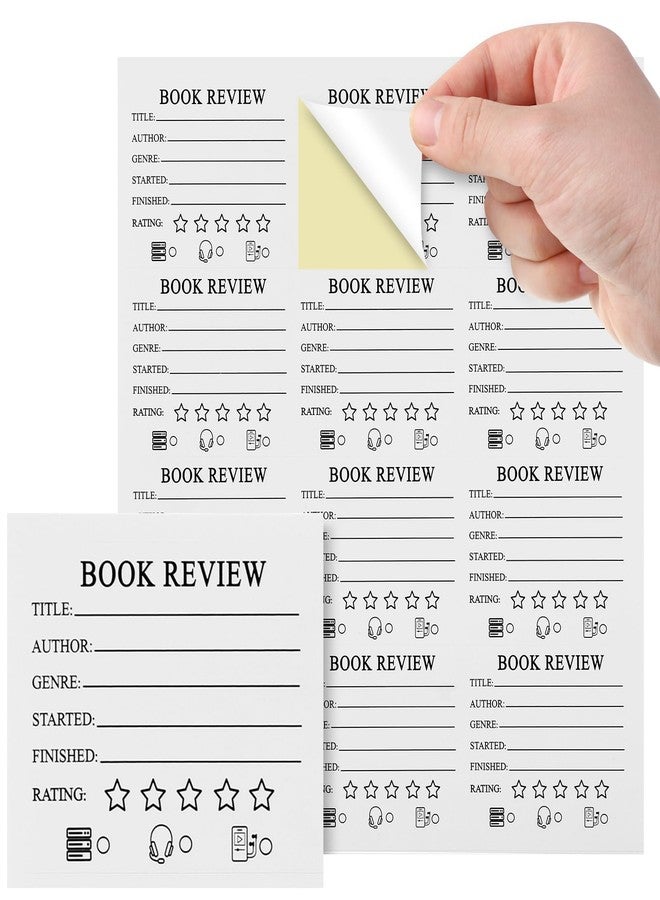Chivertion 504 Sheets Book Review Stickers for Readers Reading Bookmark Stickers Self-Stick Reading Journals Sticky Notes Bookish Labels Review Tracker Log for Book Lovers Reader Gifts - Image 1