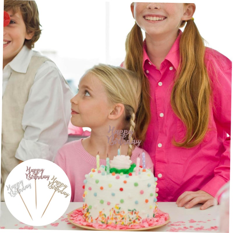 Elegant Shiny Gold Cake Picks 30pcs Birthday Cupcake Toppers For Party Decorations - Image 5