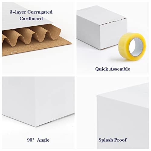 SPEPLA Shipping Boxes 6x4x3 Set of 40, White Corrugated Cardboard Box for Mailing Business Packaging - Image 5