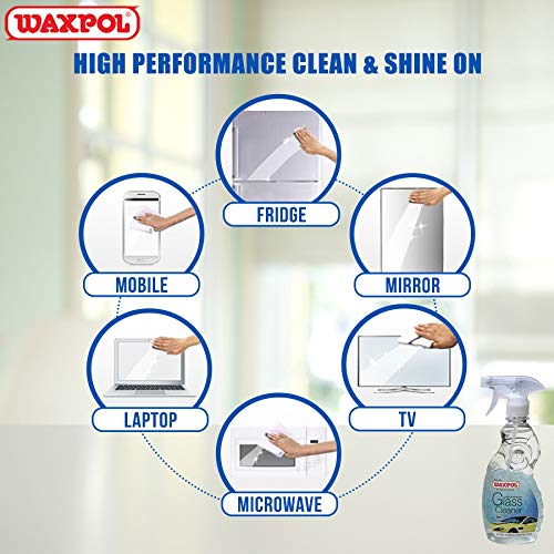 Waxpol Glass Cleaner Spray 300 ml – High Performance Alcohol Based Windshield & Car Glass Cleaner, Multi-Surface Window, Mirror & Screen Cleaner, Fast Dry & Residue Amonia Free Formula - Image 2