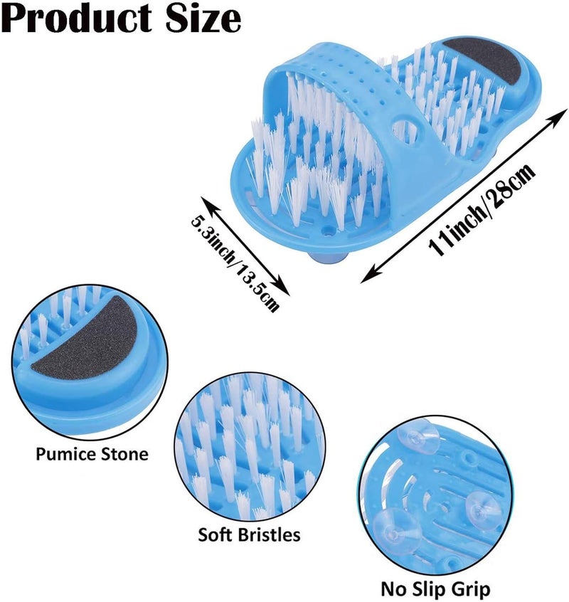 Foot Scrubber Shower Slipper with Built-in Pumice Stone, Silicone Bath Massage Slipper for Exfoliating Dead Skin, Heel Care and Foot Cleaning, Anti-Slip One Piece Design (Two packs (2 pieces)) - Image 4