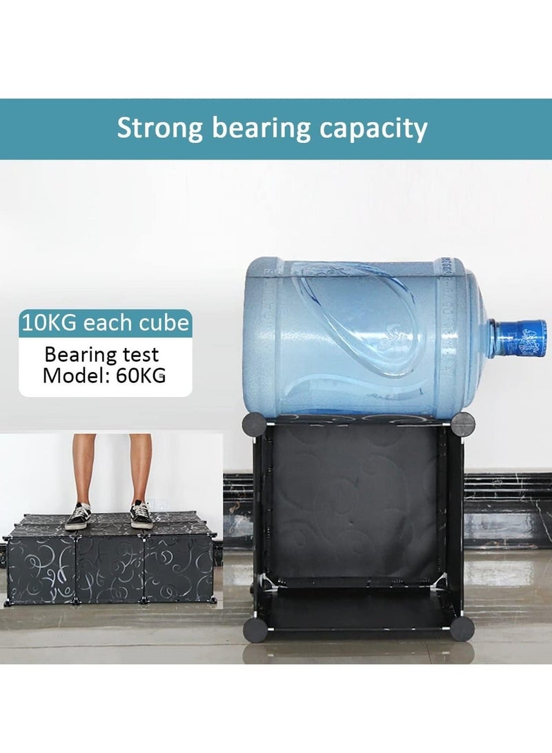 والالا خزانات محمولة، خزانة ملابس مكعبة، 15 مكعبًا، خزانة تخزين معيارية مع 2 سكة تعليق وباب، خزانة منظمة كبيرة، مجموعة دولاب غرفة النوم، صندوق بلاستيكي، خزانة ملابس للكتب، الألعاب، المناشف، الأحذية - Image 3