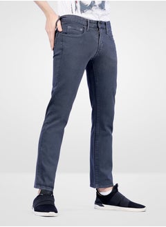 Web Denim Web Denim Dark Grey Mid Waist Regular Fit Straight Stretchable Jeans Fashionable Relaxed Fit Comfortable Denim Pant For Men  - Image 2