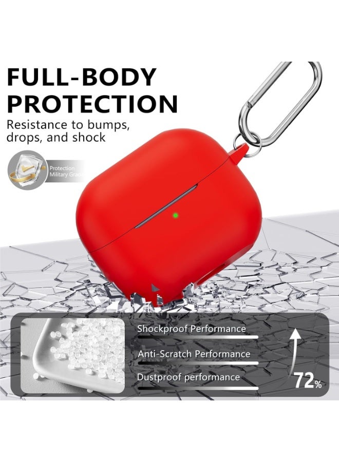 Samsung Galaxy Buds 3 / Buds 3 Pro Protective Case Cover with Cleaner Kit – Soft Silicone with Carabiner - Image 3