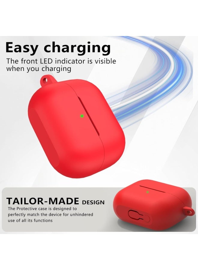 Samsung Galaxy Buds 3 / Buds 3 Pro Protective Case Cover with Cleaner Kit – Soft Silicone with Carabiner - Image 2