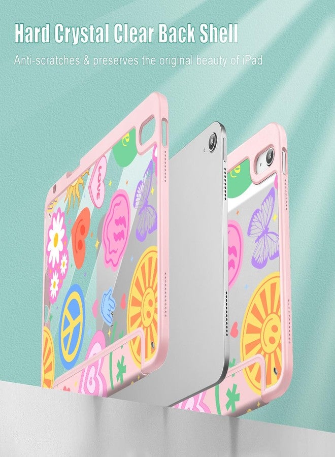 May Chen for iPad (A16) 11th Generation Case 11 Inch 2025, iPad 10th Gen Case 2022 10.9 inch, Built-in Pencil Holder with Shockproof Cover Clear Transparent Back Shell Auto Wake/Sleep, Smile Art - Image 4