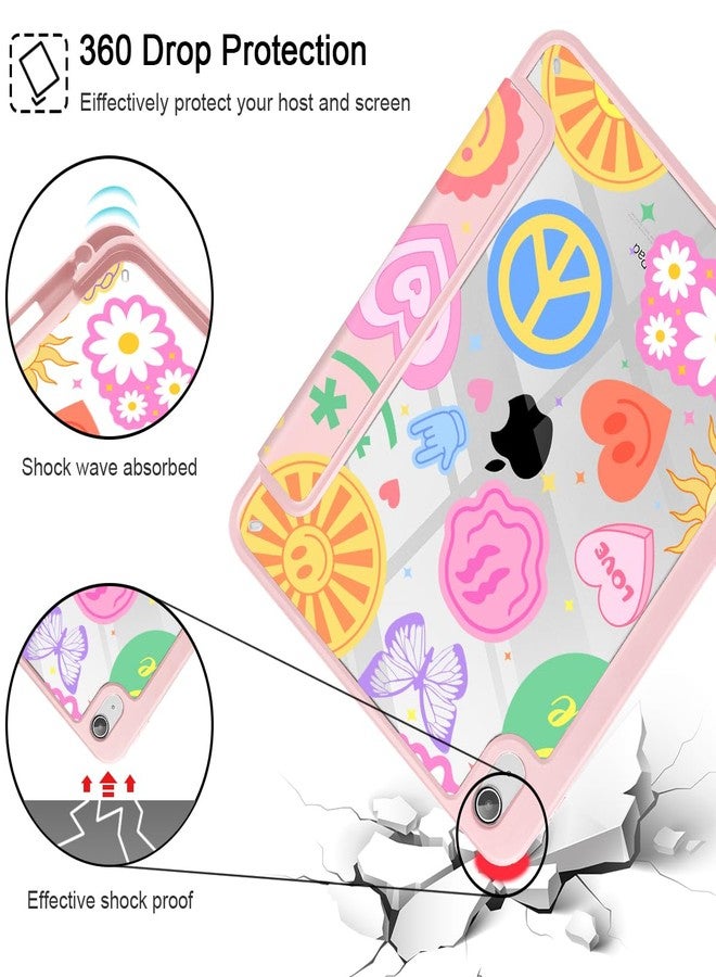May Chen for iPad (A16) 11th Generation Case 11 Inch 2025, iPad 10th Gen Case 2022 10.9 inch, Built-in Pencil Holder with Shockproof Cover Clear Transparent Back Shell Auto Wake/Sleep, Smile Art - Image 5
